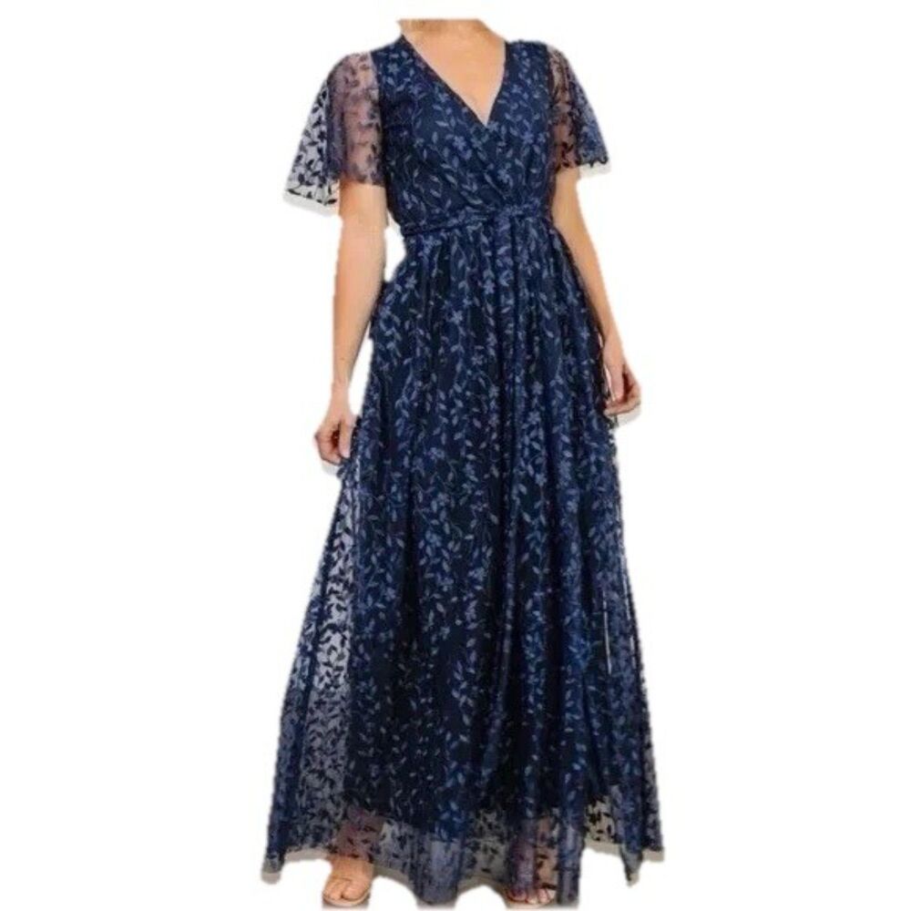 Baltic Born Navy Blue Floral Maxi Dress